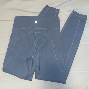 Lululemon light blue leggings with pockets